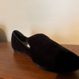 Ladies velvet loafers